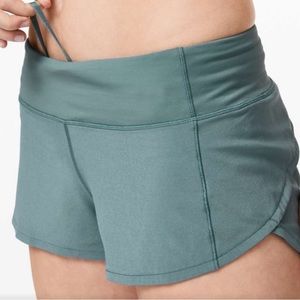 Green lululemon speed shorts 2 inch
